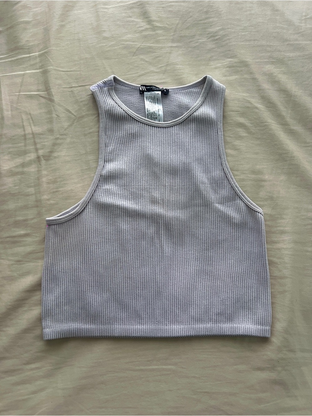 ZARA Lavender Ribbed Crop Tank Top